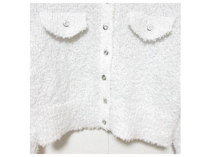 Autre Marque Histoire Arpege Histoire Arpege Gilet en Laine Spangle Flag Blanc - vue 5