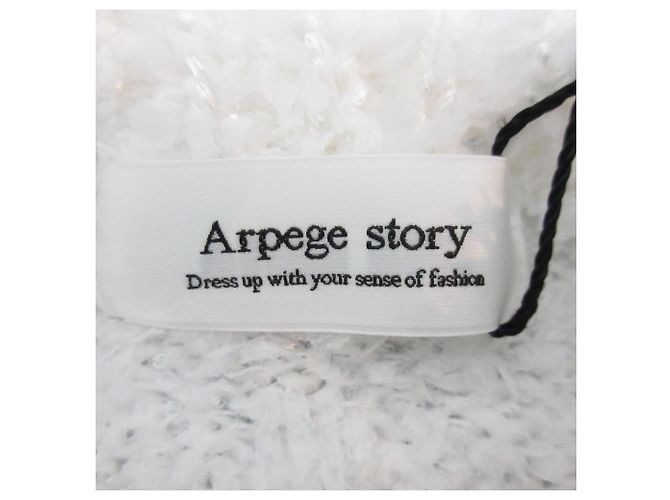 Autre Marque Histoire Arpege Histoire Arpege Gilet en Laine Spangle Flag Blanc - vue 7