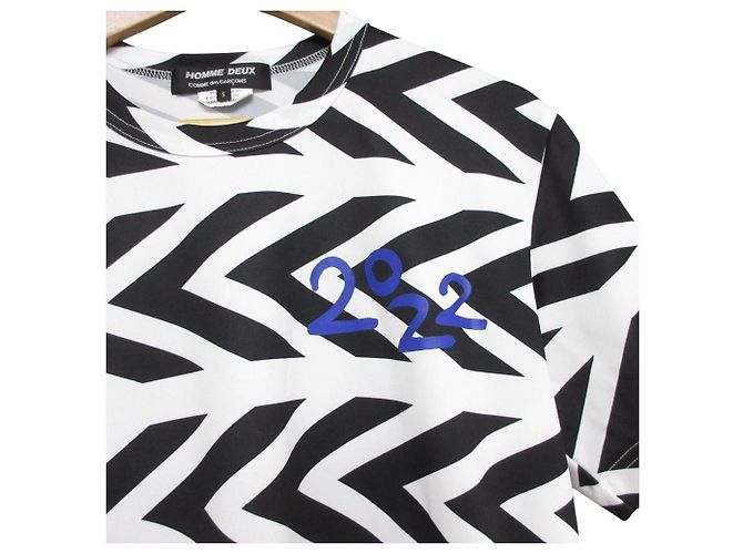Comme Des Garcons Camiseta de algodón impresa Comme des Garçons Homme Deux Negro Blanco - vista 3