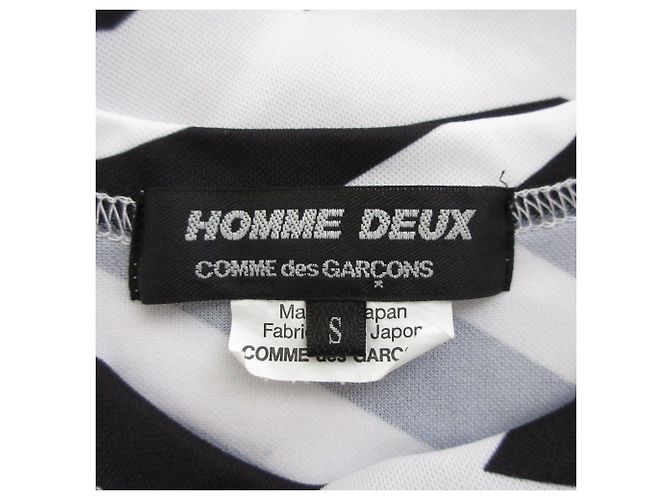 Comme Des Garcons Camiseta de algodón impresa Comme des Garçons Homme Deux Negro Blanco - vista 4