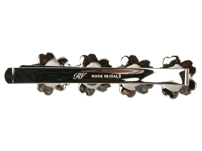Roger Vivier Pearl Stone Flower Motif Hair Clip - view 4