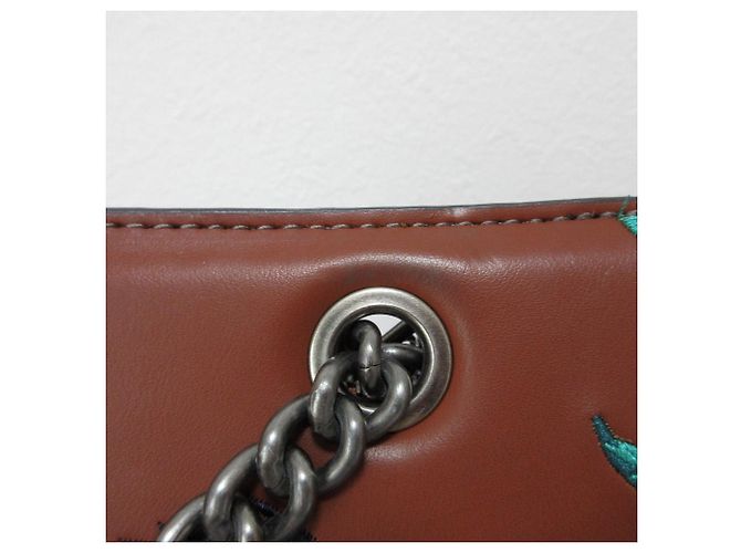 Autre Marque Borsa 2 in 1 in pelle ricamata Essentiel Antwerp Marrone - vista 15