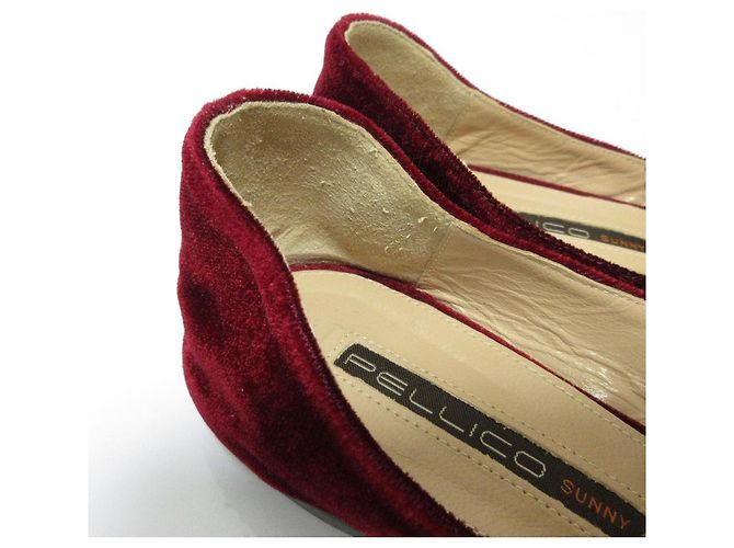 Autre Marque Bailarinas de Terciopelo Sunny de Pellico Castaño Burdeos - vista 10