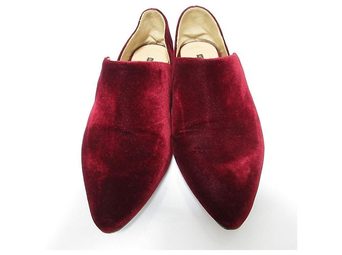 Autre Marque Bailarinas de Terciopelo Sunny de Pellico Castaño Burdeos - vista 2