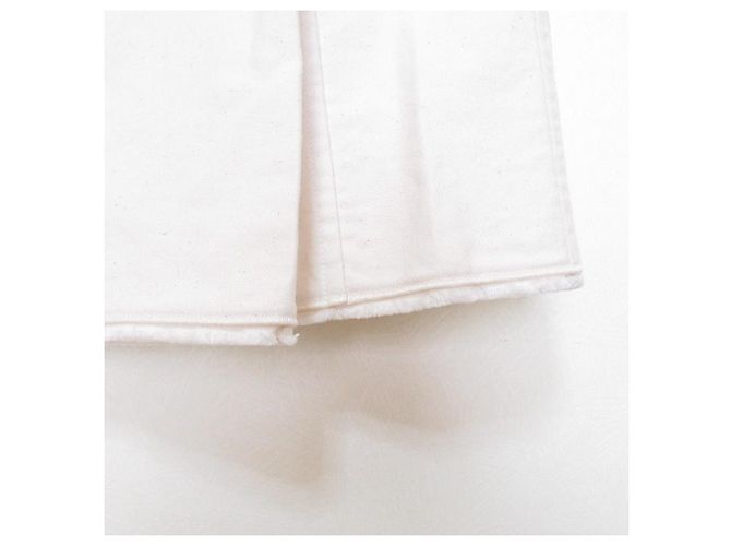 Autre Marque Falda Maxi de Cuero y Algodón BLAMINK Blanco Blanco roto - vista 4