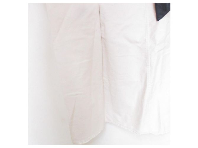 Autre Marque Falda Maxi de Cuero y Algodón BLAMINK Blanco Blanco roto - vista 6