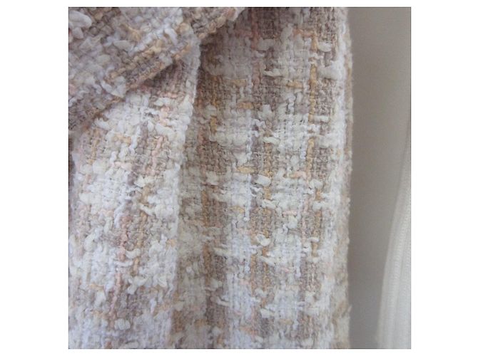 Autre Marque Tweed-Docking-Strickkleid von BLUE LABEL CRESTBRIDGE Weiß Beige - Ansicht 5