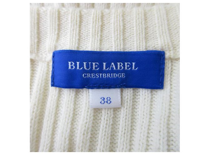 Autre Marque Tweed-Docking-Strickkleid von BLUE LABEL CRESTBRIDGE Weiß Beige - Ansicht 7