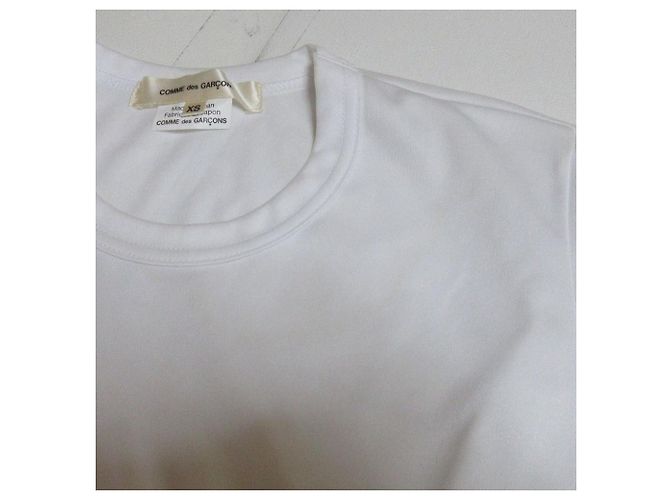 Autre Marque Top corto a maniche corte in pizzo peplum COMME des GARCONS Bianco - vista 12