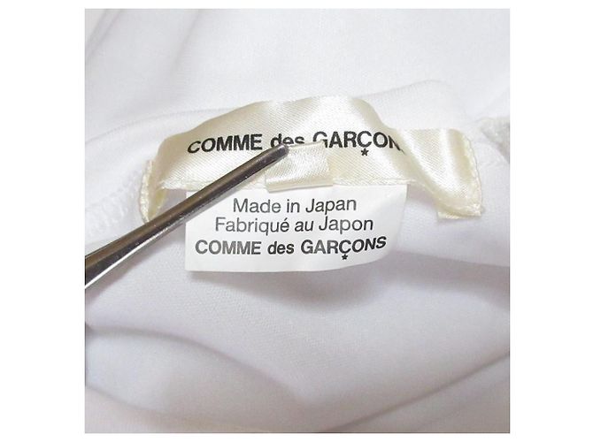 Autre Marque Top corto a maniche corte in pizzo peplum COMME des GARCONS Bianco - vista 6