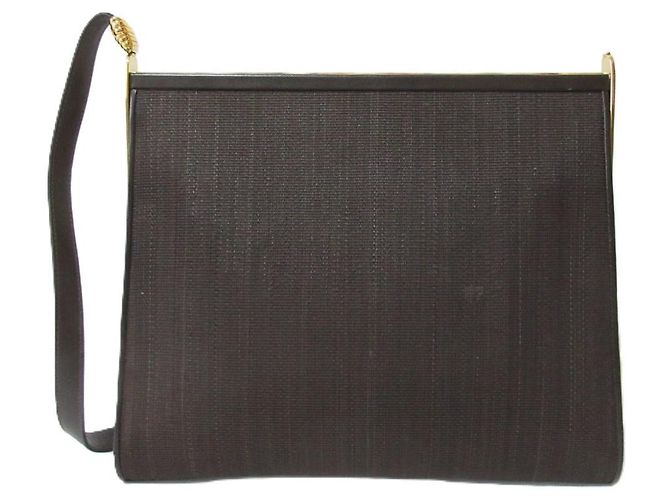 Autre Marque Borsa a spalla in pelle di cavallo Comtesse Marrone Bronzo - vista 2