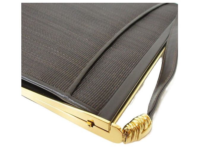 Autre Marque Borsa a spalla in pelle di cavallo Comtesse Marrone Bronzo - vista 5
