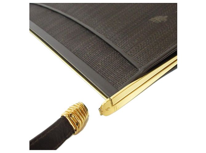 Autre Marque Borsa a spalla in pelle di cavallo Comtesse Marrone Bronzo - vista 6