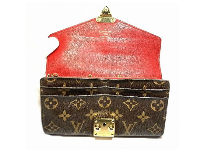 Portafoglio Lungo Pallas Monogram Louis Vuitton Fuschia - vista 3