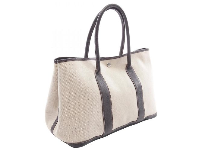 Borsa Tote PM Garden Party di Hermès Marrone Crudo - vista 2