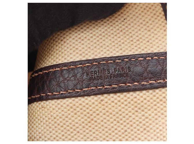 Borsa Tote PM Garden Party di Hermès Marrone Crudo - vista 4