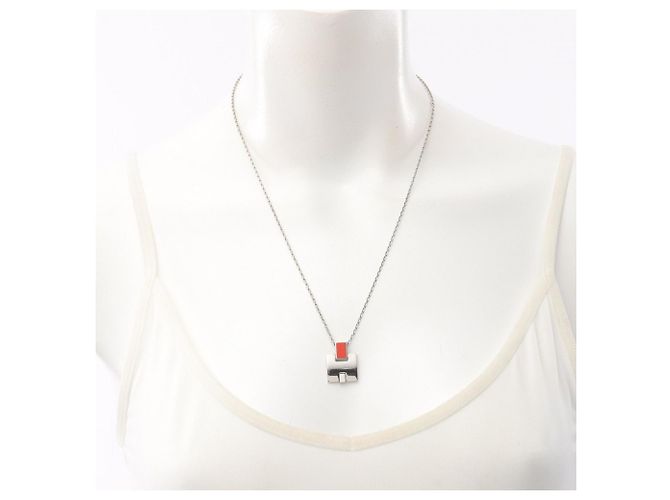 Collana Eileen Hermès Argento Rosso - vista 6