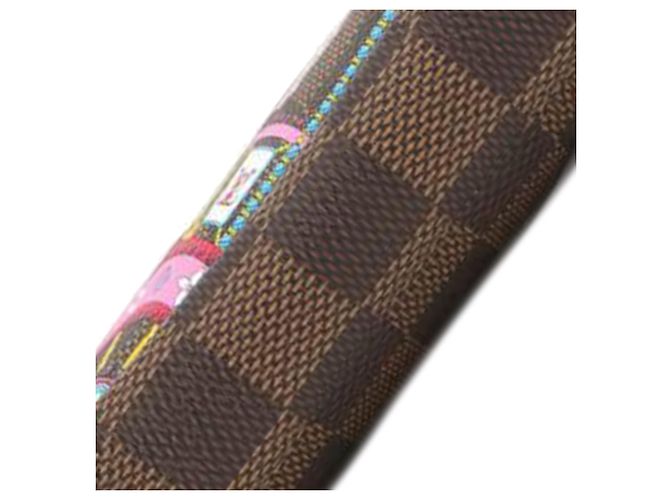Mini Pochette Accessoires Vivienne Holiday Damier Ebene Marrone Louis Vuitton - vista 11