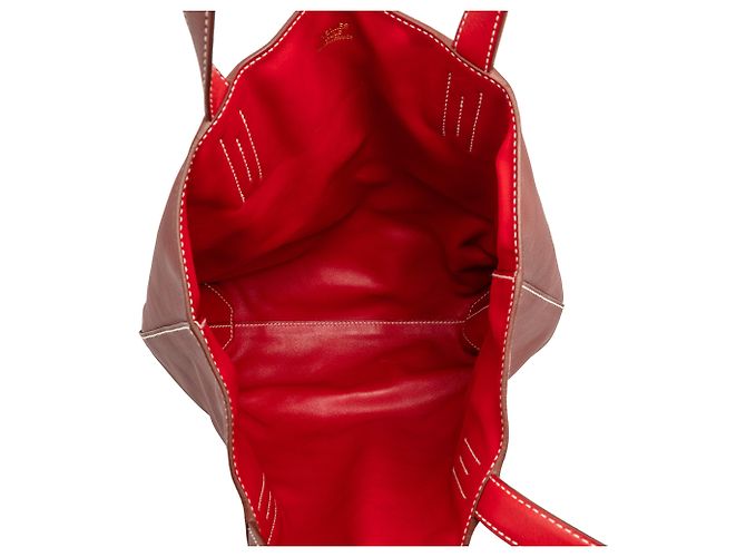 Hermès Rosso Veau Sikkim Double Sens 28 Bordò - vista 4