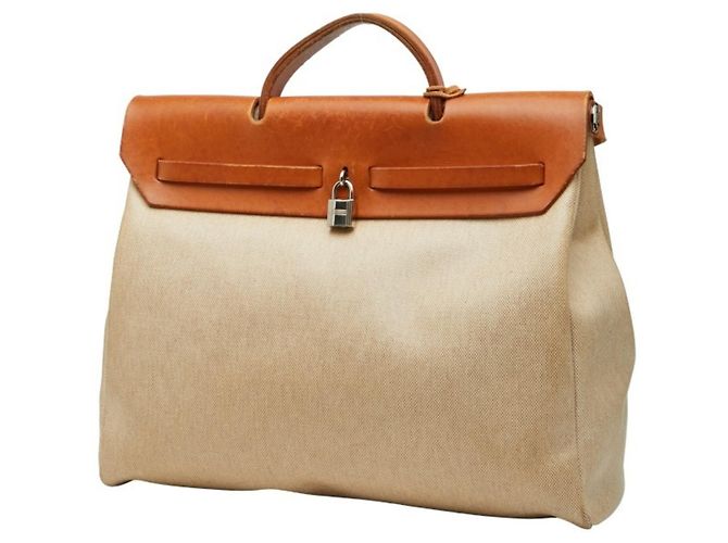 Borsa a Spalla Hermès Airbag Ad MM Marrone Beige - vista 2