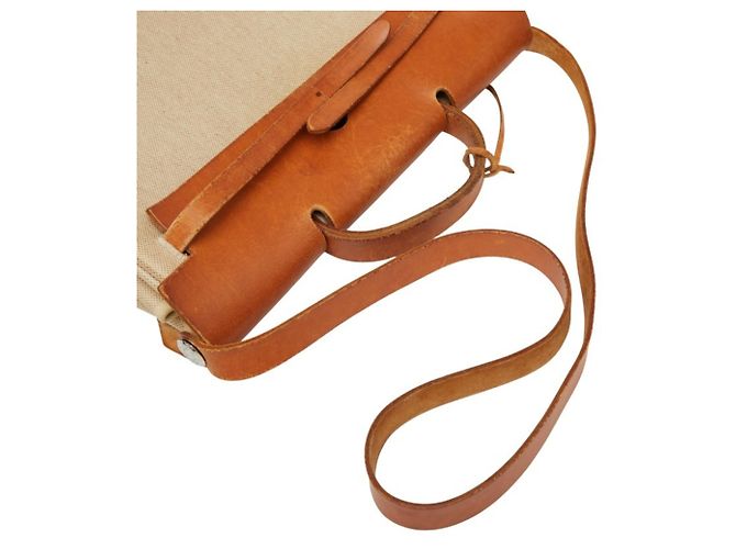 Borsa a Spalla Hermès Airbag Ad MM Marrone Beige - vista 9
