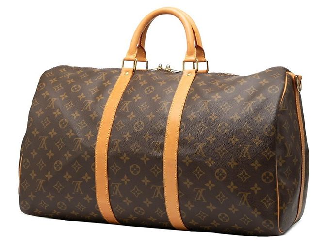 Louis Vuitton Monogram Keepall Bandoulière 50 Marrone - vista 2