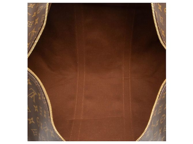Louis Vuitton Monogram Keepall Bandoulière 50 Marrone - vista 4