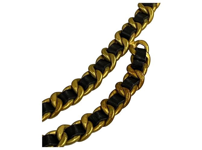 Chanel Cambon Chain Leder Gürtel Schwarz Golden - Ansicht 3
