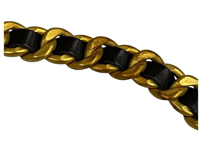 Chanel Cambon Chain Leder Gürtel Schwarz Golden - Ansicht 4