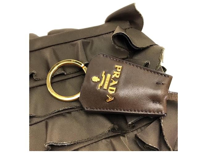 Tote Prada BN1728 Rüschentasche Braun - Ansicht 8