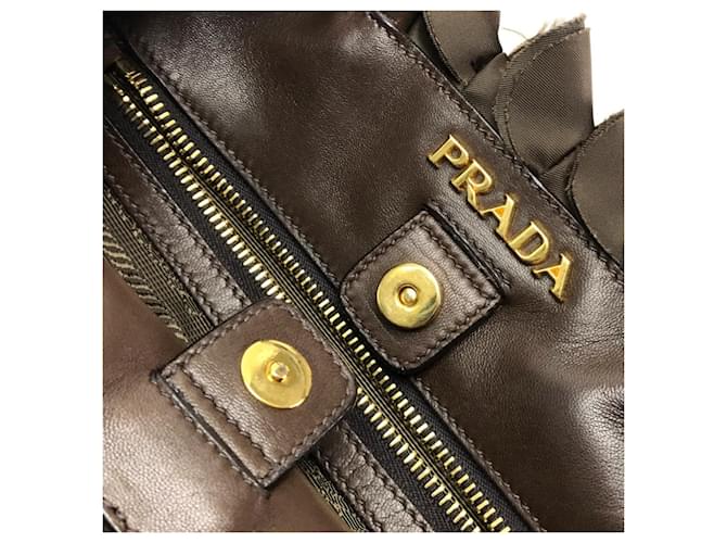 Tote Prada BN1728 Rüschentasche Braun - Ansicht 9