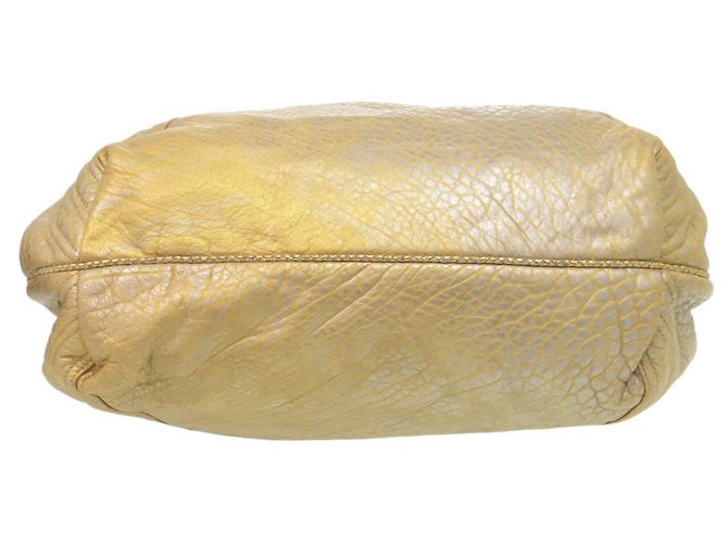 Borsa Spy Fendi in pelle dorata D'oro - vista 4