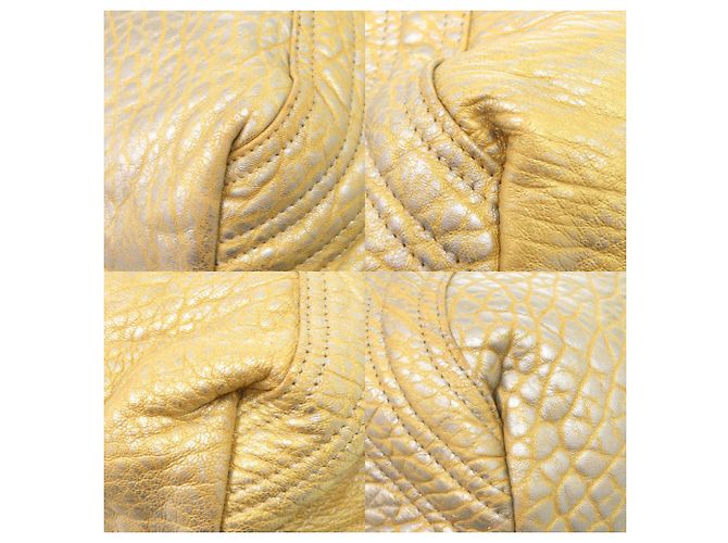 Borsa Spy Fendi in pelle dorata D'oro - vista 5
