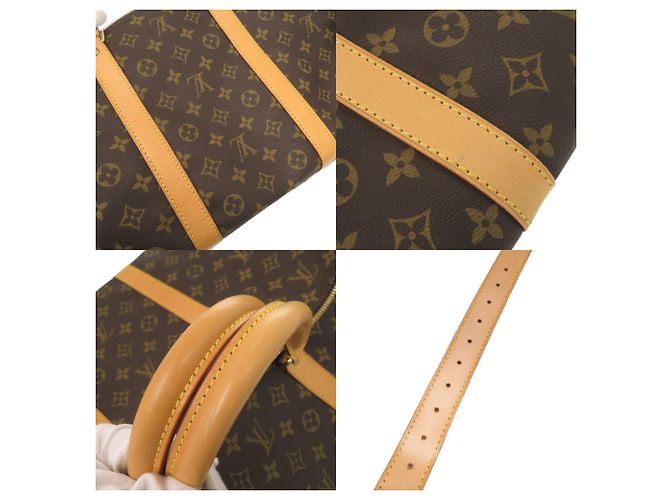 Borsa Keepall Bandoulière 60 Monogram Louis Vuitton Marrone - vista 9