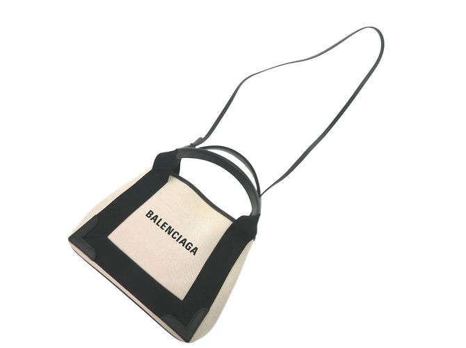 Everyday Borsa Balenciaga Cabas XS 2-in-1 blu navy Nero Beige - vista 5