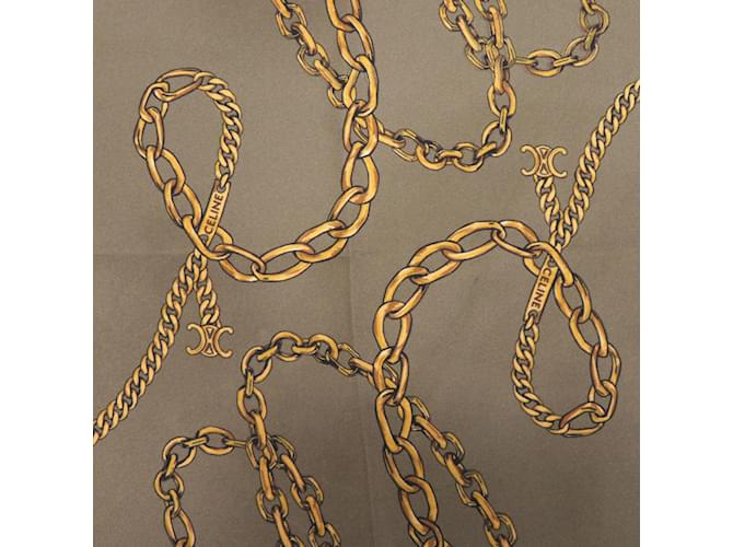 Céline Celine Khaki Seidenschal - Ansicht 2