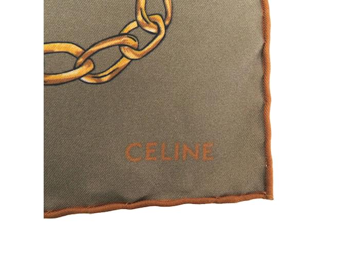 Céline Celine Khaki Seidenschal - Ansicht 3