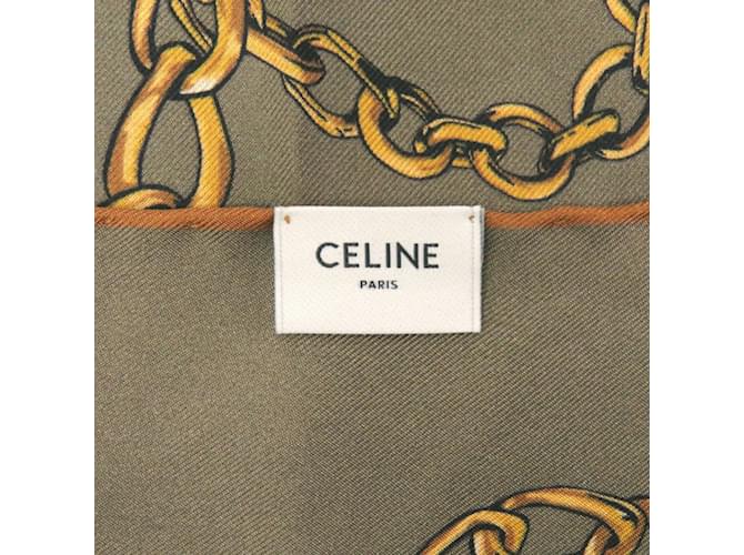 Céline Celine Khaki Seidenschal - Ansicht 4