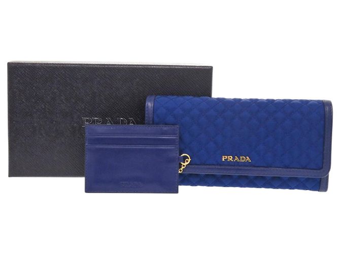 Prada 1M1132 Blauer Langer Geldbeutel - Ansicht 2