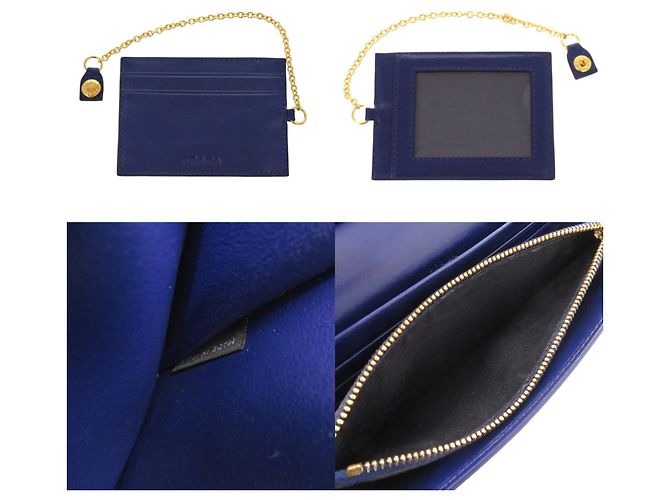 Prada 1M1132 Blauer Langer Geldbeutel - Ansicht 6