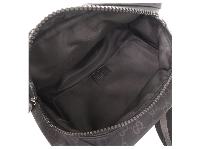 Borsa a spalla nera in nylon GG di Gucci Nero - vista 7