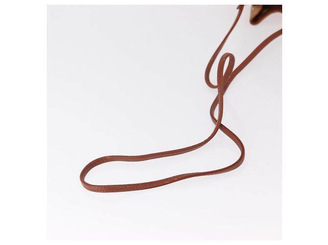 Bolso de hombro MCM Visetos de lona y cuero Castaño - vista 7
