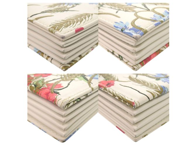 Borsa a spalla in pelle con stampa floreale avorio Christian Dior - vista 4