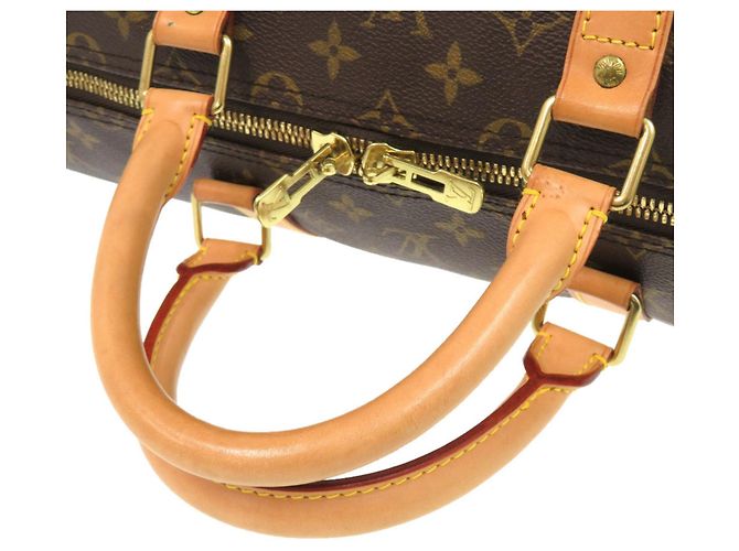 Borsa Boston Monogram Keepall Bandoulière 60 Louis Vuitton Marrone - vista 4