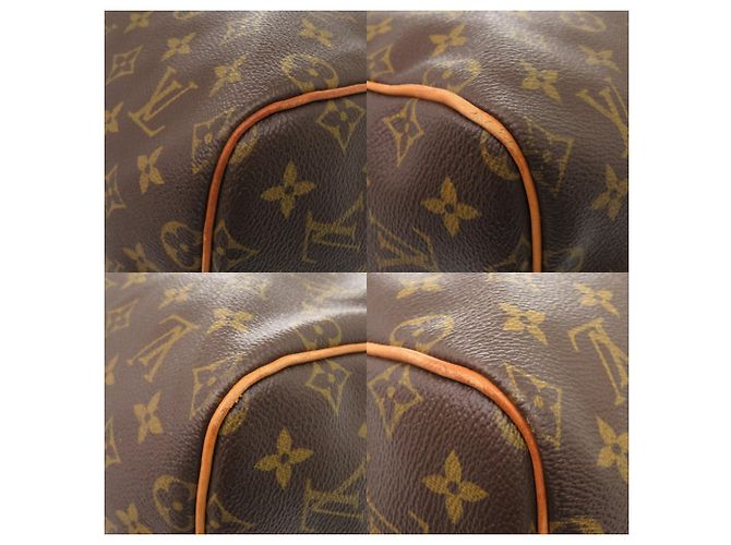 Borsa Boston Monogram Keepall Bandoulière 60 Louis Vuitton Marrone - vista 8