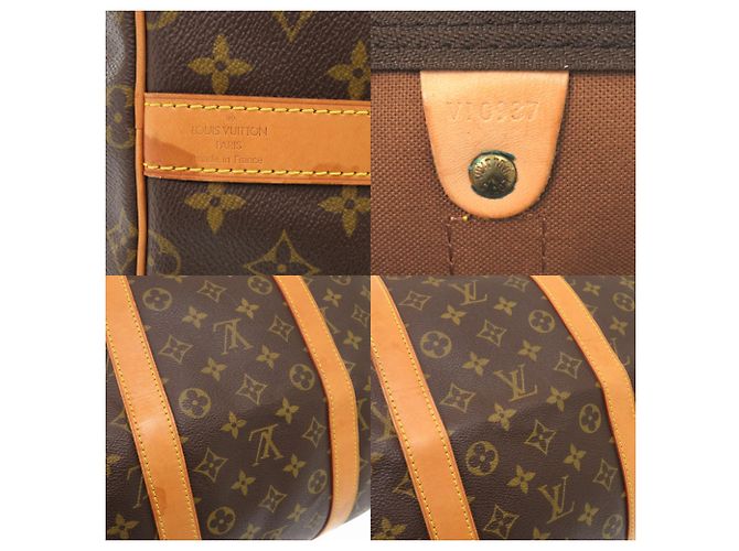 Borsa Boston Monogram Keepall Bandoulière 60 Louis Vuitton Marrone - vista 9