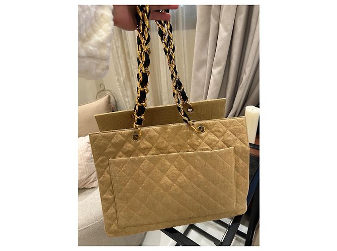 Chanel Cambon Canvas Tote Schwarz Kamel - Ansicht 4