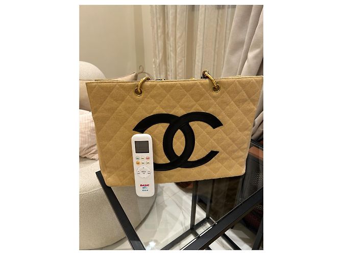 Chanel Cambon Canvas Tote Schwarz Kamel - Ansicht 5