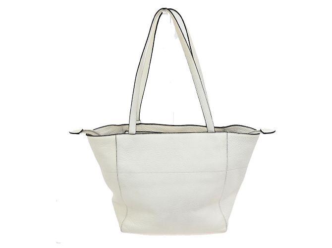 Prada Vintage Tote aus Leder Weiß - Ansicht 2