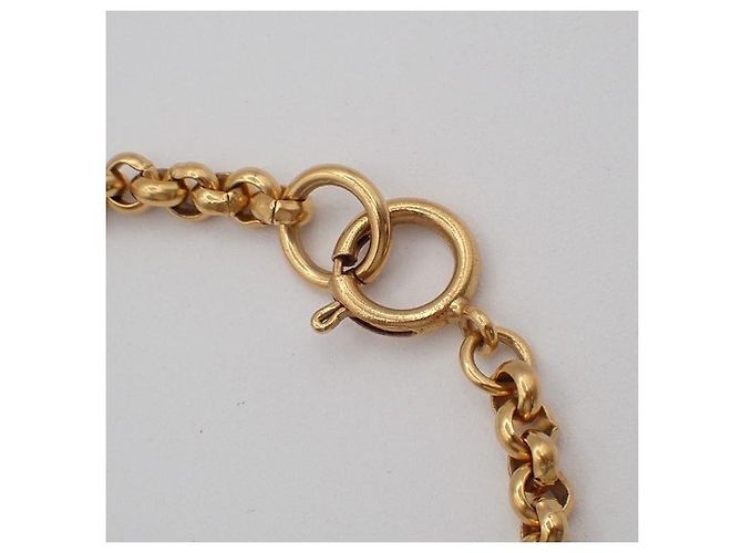 Pendente Chanel Vintage CC Heart Long in metallo XL D'oro - vista 4